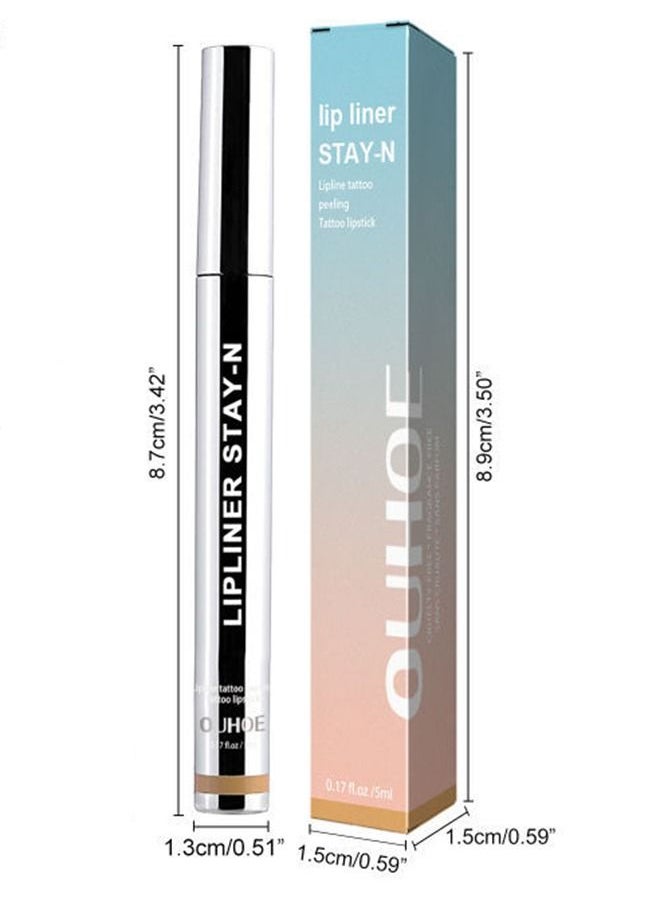 OUHOE - 2-in-1 Lip Liner Pencil For Sculpting and Filling, Long-Lasting Intense Color - Image 1