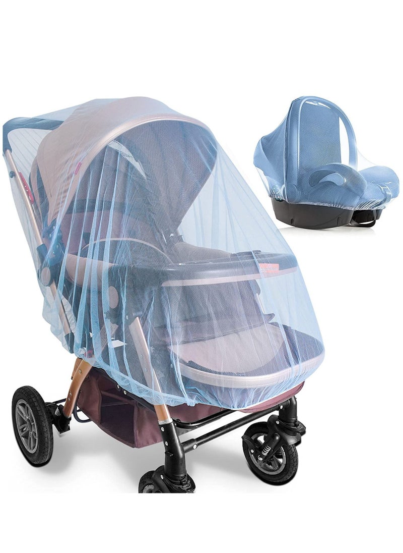 KASTWAVE - Mosquito Net for Stroller - 2 Pack Durable Baby Stroller Mosquito Net - Perfect Bug Net for Strollers, Bassinets, Cradles, Playards, Portable Mini Crib Odorless & Durable Material - Image 1