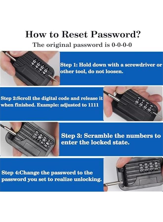 HOOKOR 2 Pack Refrigerator Fridge Freezer Door Lock with Password, Child Proof Door Lock for Kitchen Refrigerator, Cabinets and Drawers, Closets, Windows, Doors-No Tools Need or Drill (White) - Image 4