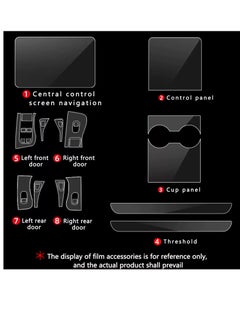 SYOSI Model Y Wood Center Console Wrap for Tesla Model 3 Model Y 2021 2022 Protective Tesla Model 3 Console Cover Kit Interior Decoration with Installation Tools White Carbon Fiber  - Image 3
