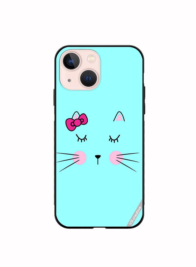 VR CREATIVE Protective Case Cover For Apple iPhone 13 mini Sleeping Cat Design Multicolour - Image 1