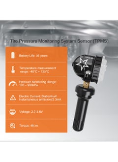 SYOSI TPMS Sensors for GM Vehicles, Compatible with Buick, Cadillac, Chevy, GMC Silverado, Replaces OE 13598771, 13586335, 13581558, 13598772, Tire Pressure Monitoring System Replacement  - Image 3