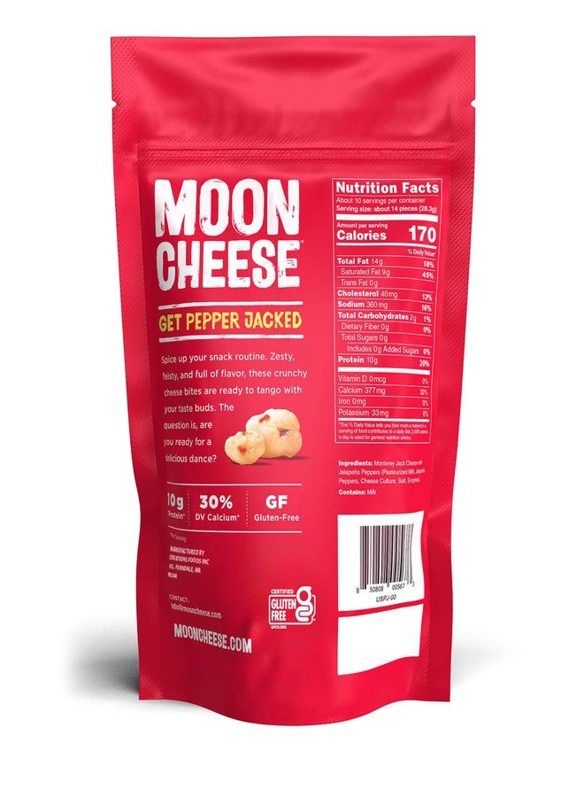 Moon Cheese Bites, Get Pepper Jacked, 10-Ounce 2-Pack, 100% Real Cheese Snack, Protein, Keto, After-School or Lunch Snack - Image 2
