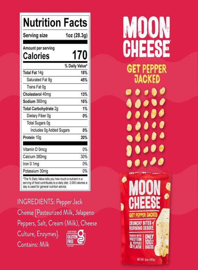 Moon Cheese Bites, Get Pepper Jacked, 10-Ounce 2-Pack, 100% Real Cheese Snack, Protein, Keto, After-School or Lunch Snack - Image 4
