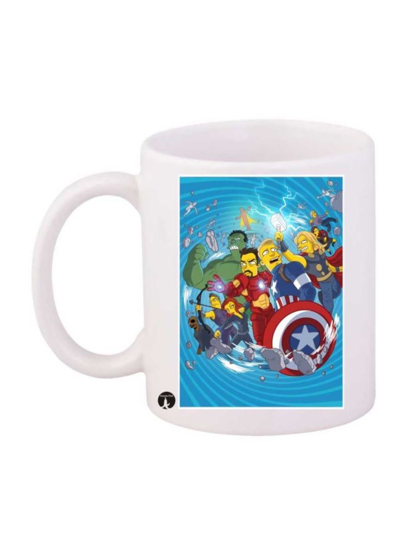 RKN Avenger Printed Mug White/Blue/Red Standard Size