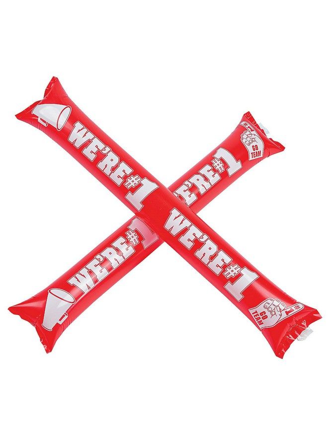 Fun Express We Are Number One Red Boom Sticks (Set Of 24) School Spirit Noise Makers - Image 2