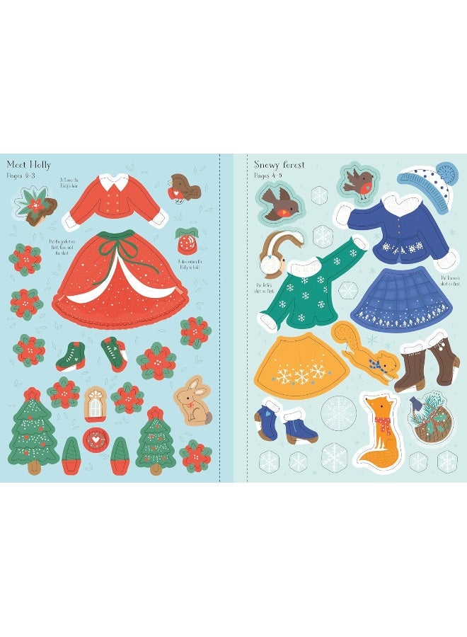 Usborne GB Little Sticker Dolly Dressing Christmas  - Image 5