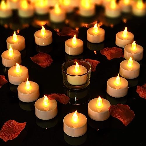 MIRADH Realistic Flameless LED Tealights Battery Candles | Unscented Eco-Friendly Festive Set for Diwali Navratri Christmas New Year (24) - Image 2
