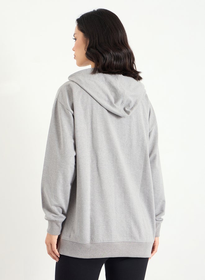 Styli Grey Los Angeles Embroidered Hoodie - Image 5