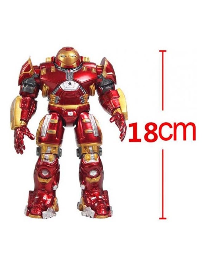 HALAMODO Avengers 2 Iron Man Hulkbuster Action Figure - 18cm Collectible Toy Light-Up Chest & Removable Armor for Kids Ages 4+, Collectors & Display - Image 3