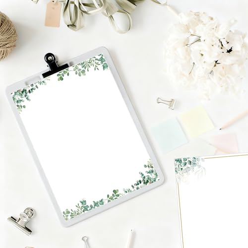 wootile Leaf Border Stationery Writing Paper Greenery Letterhead Paper 8.5 x 11 Inch Eucalyptus Border Papers Notes Greeting Papers for Wedding Party Invitations School Printing - Image 5