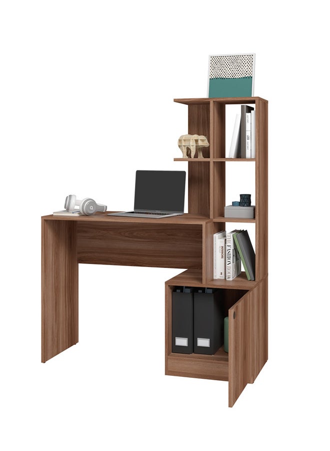 Home Box Home Office Table,Computer Desk Of High Quality And Easy To Install  - Mdp 15Mm Color Nutbrown 39.5 x 113.5 x 138 cm - Image 2