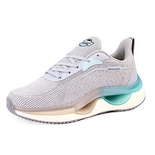 Bacca Bucci Mens Hypersoft Series With Ultra-Rebounce Outsole And Iconic Breathable Engineered Knit Upper For Daily Sports, Walking And Running Shoes- Grey, Size Uk8 - Image 1