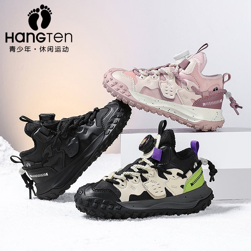 Hangten/Huanheng Boys' Shoes Winter Velvet Cotton Shoes Medium And Large Children'S Dad'S Shoes Children'S Thickened Girls' Sports Shoes - Image 4
