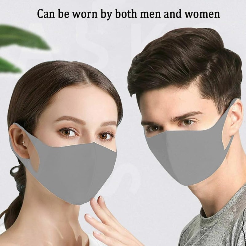 Bildos Anti-Pollution Reusable and Washable Face Mask for Adult, Unisex, Soft Breathable Fabric (Grey) - Pack of 6 - Image 2