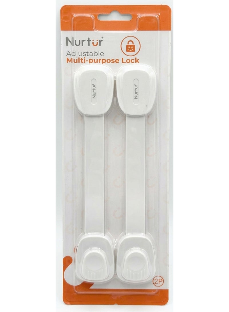 Nurtur Adjustable Multi Purpose Child Safety Locks Set 2 Pcs - Image 1