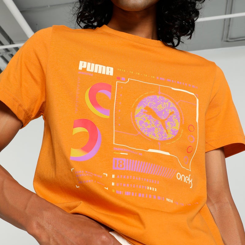 PUMA one8 Core Elevated Mens Orange  Slim Fit T-shirt - Image 3