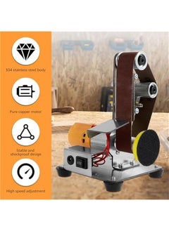 Generic Mini Belt Sander, 7 Adjustable Speed Electric Belt Grinder, 120-1000 Grit Electric Bench Grinder, Low Noise Electric Knife Sharpener, Grinding and Polishing Machine for Wood Metal (40Pcs)  - Image 2