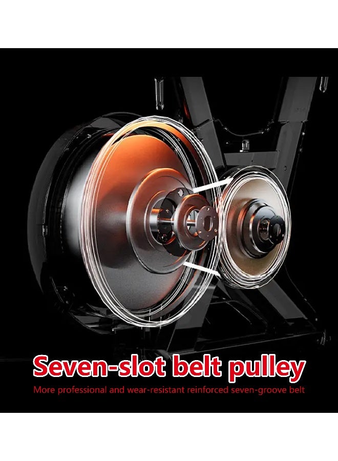 Egg Luxury Home Exercise Bike with Full Flywheel Protection Cover, Professional LCD Display and High Magnetic Resistance, 300bs Weight Capacity, Ultra-Quiet Wheel Design that Even Women Can Easily Move, Convenient Storage Space-Saving - Image 2