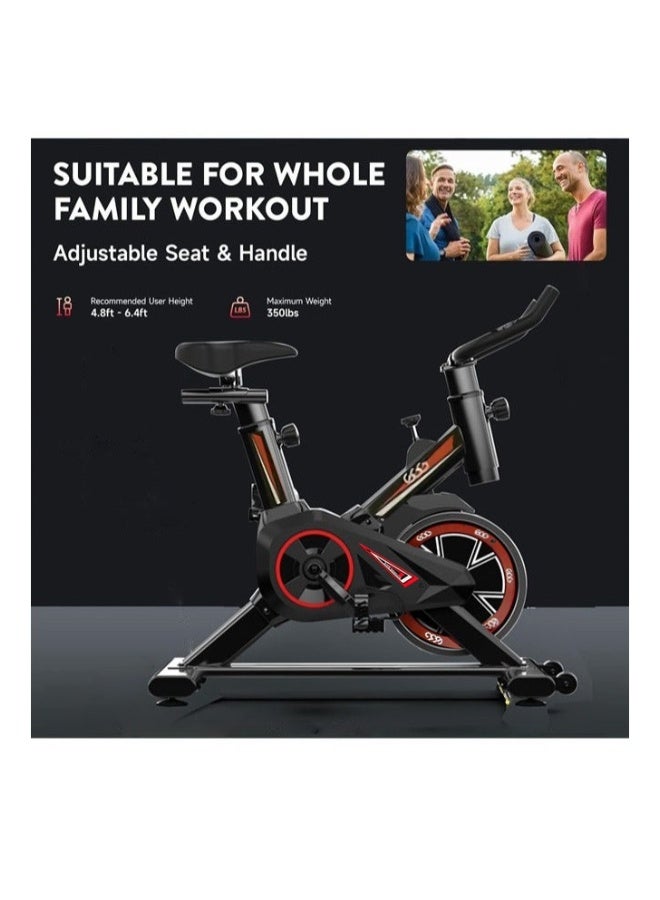 Egg Luxury Home Exercise Bike with Full Flywheel Protection Cover, Professional LCD Display and High Magnetic Resistance, 300bs Weight Capacity, Ultra-Quiet Wheel Design that Even Women Can Easily Move, Convenient Storage Space-Saving - Image 3