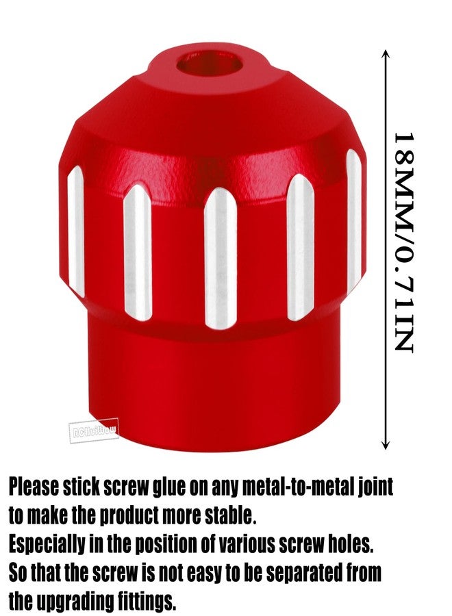 RCHuiWow RC Alloy Aluminium Shock Cap Proctetor Upgrades Part for 1/7 Bigrock/Felony/Fireteam/Infraction/Mojave 6S BLX Limitless,1/8 Kraton/Notorious/Outcast/Talion/Typhon 6S BLX,4pcs,Red - Image 3