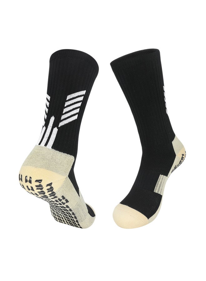 Professional Anti-slip Adhesive Soccer Socks For Children And Adults, Mid-calf Socks For Matches, Sweat-absorbent, Thickened With Towel Bottom
