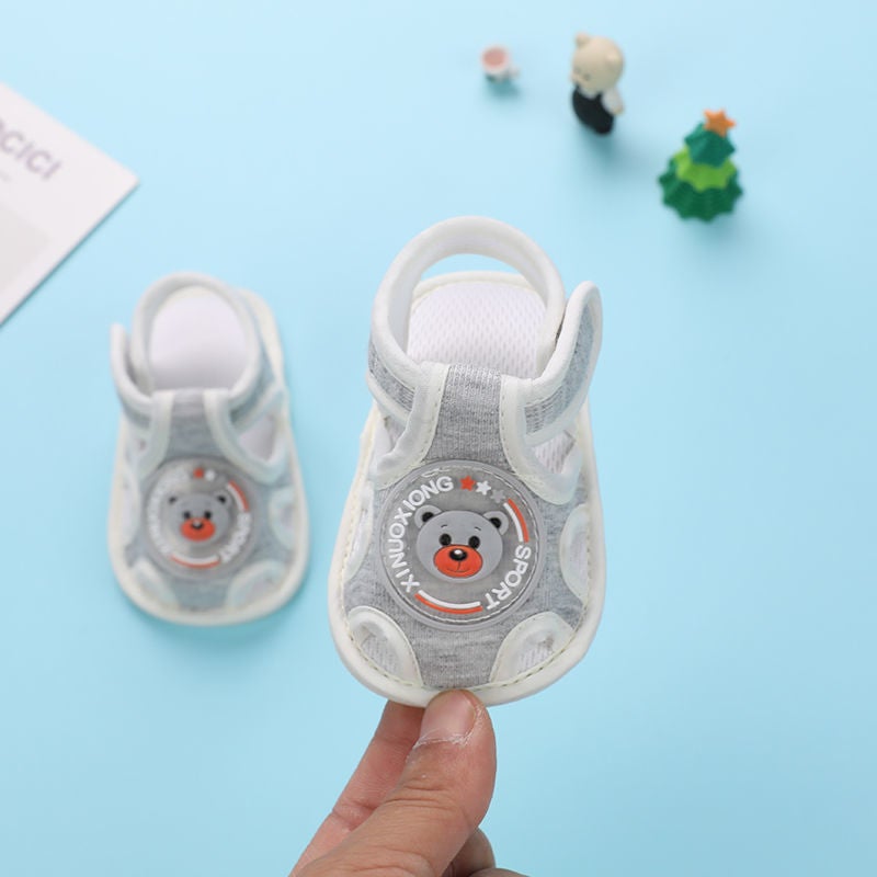 Summer 0-1 Year Old Baby Sandals 6-12 Months Male And Female Baby Toddler Shoes Tendon Soft Sole Velcro Pre-Step Shoes - Image 1