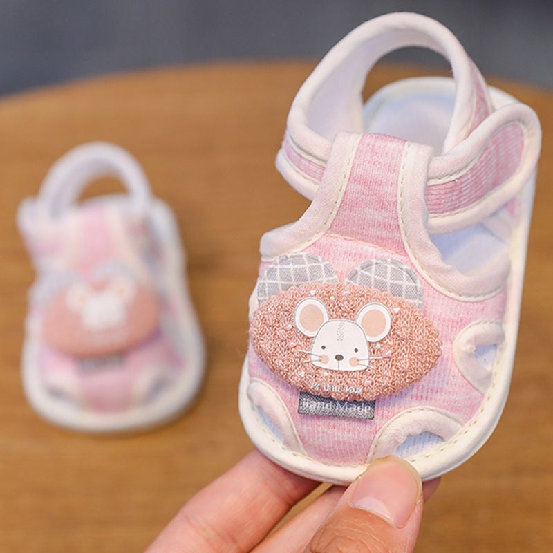 Summer 0-1 Year Old Baby Sandals 6-12 Months Male And Female Baby Toddler Shoes Tendon Soft Sole Velcro Pre-Step Shoes - Image 4