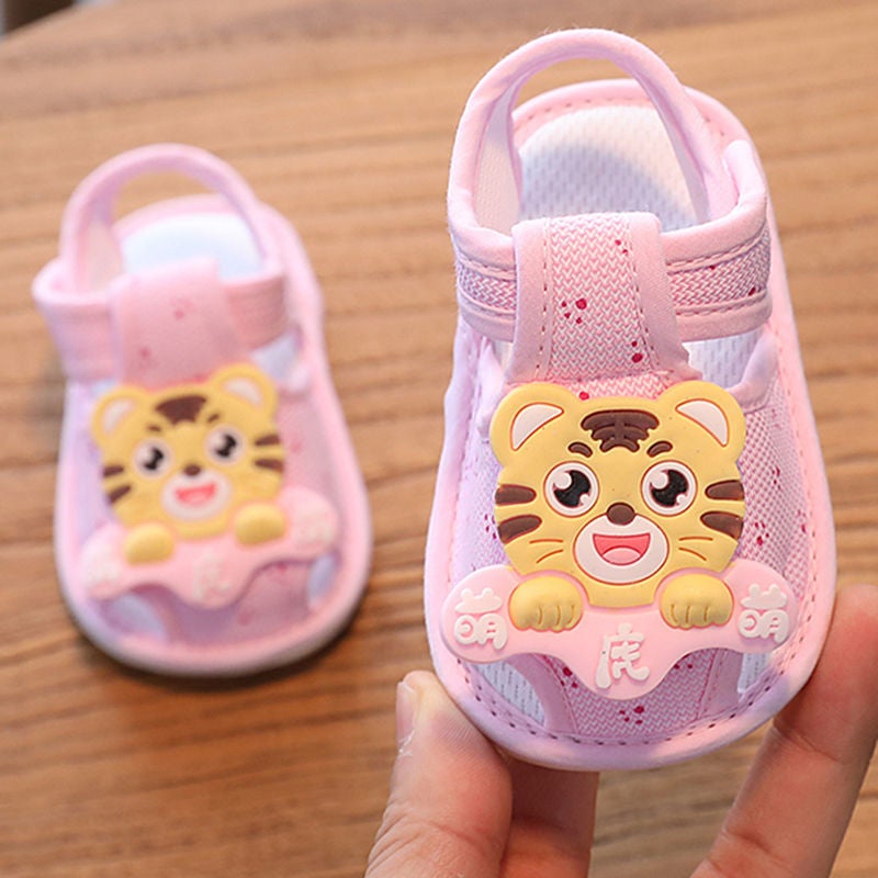 Summer 0-1 Year Old Baby Sandals 6-12 Months Male And Female Baby Toddler Shoes Tendon Soft Sole Velcro Pre-Step Shoes - Image 3