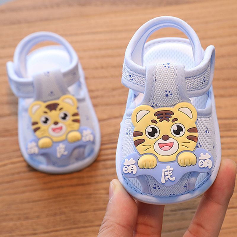 Summer 0-1 Year Old Baby Sandals 6-12 Months Male And Female Baby Toddler Shoes Tendon Soft Sole Velcro Pre-Step Shoes - Image 2