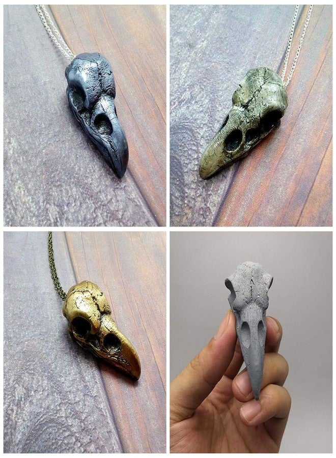 Fewo Tiny Size 3D Raven Head Skull Silicone Resin Mold Crow Bird Cake Fondant Mold Cake Decorating Tool Soap Resin Pendant Polymer Clay Halloween Candy Chocolate Gumpaste Molds - Image 5