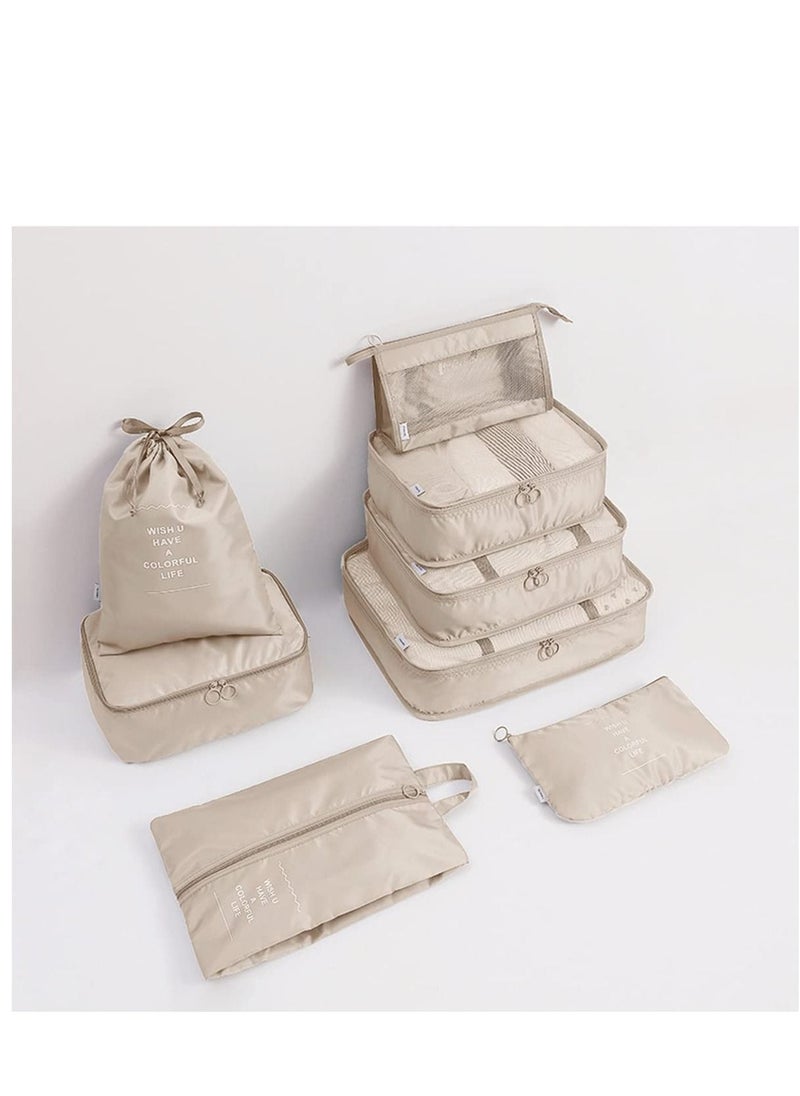 KASTWAVE - 8 Set Packing Cubes for Suitcases Travel Cubes Packing Luggage Organizers Accessories Bag Large Lightweight Waterproof Storage Bag Travel Gear with Toiletries Cosmetic Clothes Bag - Image 1