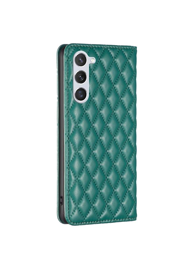 اس-توب جراب لهاتف Samsung Galaxy S24 5G جراب هاتف جلدي مغناطيسي شبكي ماسي قابل للطي - Image 3