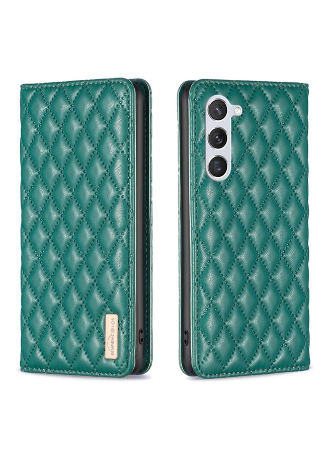 اس-توب جراب لهاتف Samsung Galaxy S24 5G جراب هاتف جلدي مغناطيسي شبكي ماسي قابل للطي - Image 1