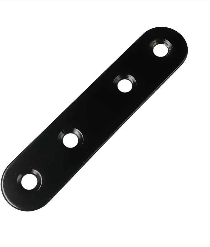 Alamic Stainless Steel Black Straight Flat Corner Brace - 17 x 80 mm - 12 Pack With Screws - Image 3