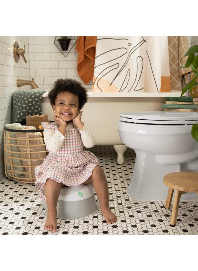 ingenuity جينيتي ريدي سيت جو بوتي وعاء قابل للإزالة قاعدة مستقرة عريضة قاع غير قابل للانزلاق عمر 18 شهرًا وما فوق أبيض ورمادي - Image 5