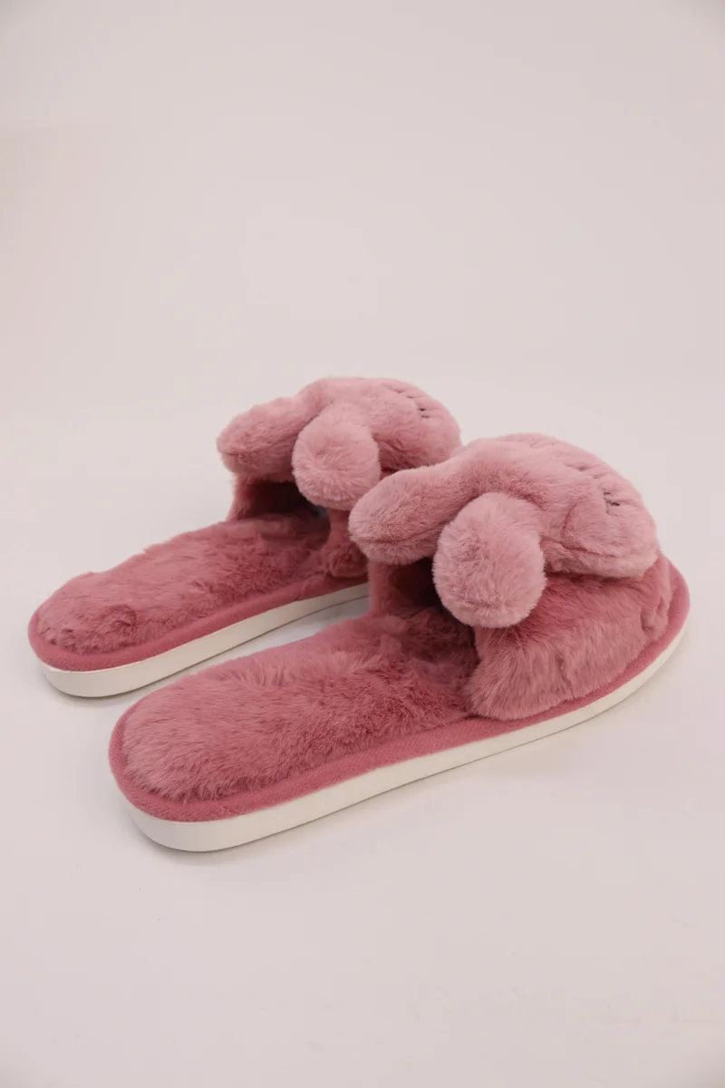 Viny RED VINY Women's Plush Fur Home Slippers | Soft Teddy Bear Indoor Slippers | Cozy Carpet Slides for Daily Wear & All-Season Comfort for Women | Best Price UAE