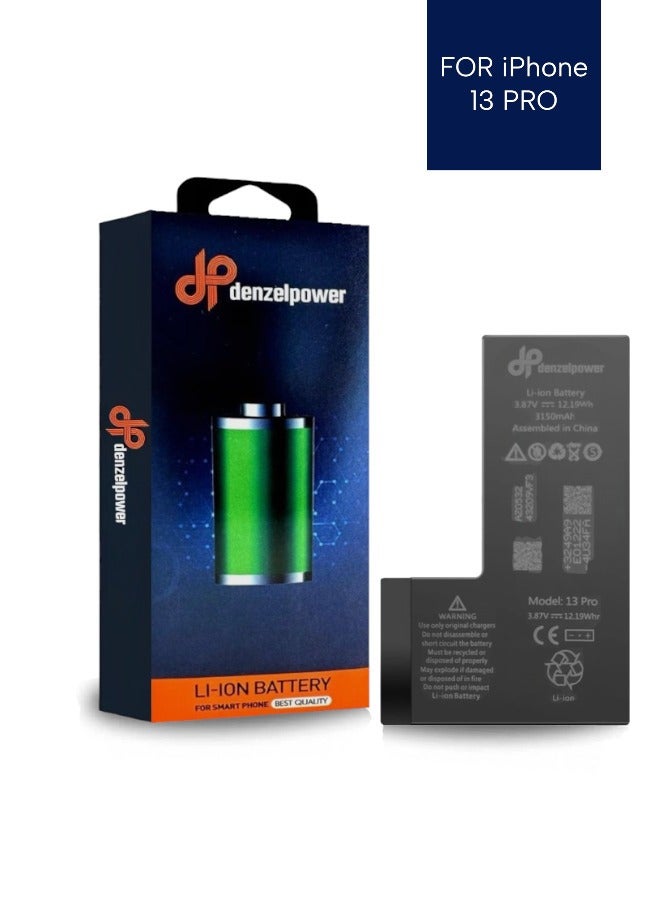 Denzelpower Deans Replacement Lithium-Ion Polymer Battery for iPhone 13 Pro, 3150mAh/12.19Wh, High Capacity High Quality Battery - Image 1