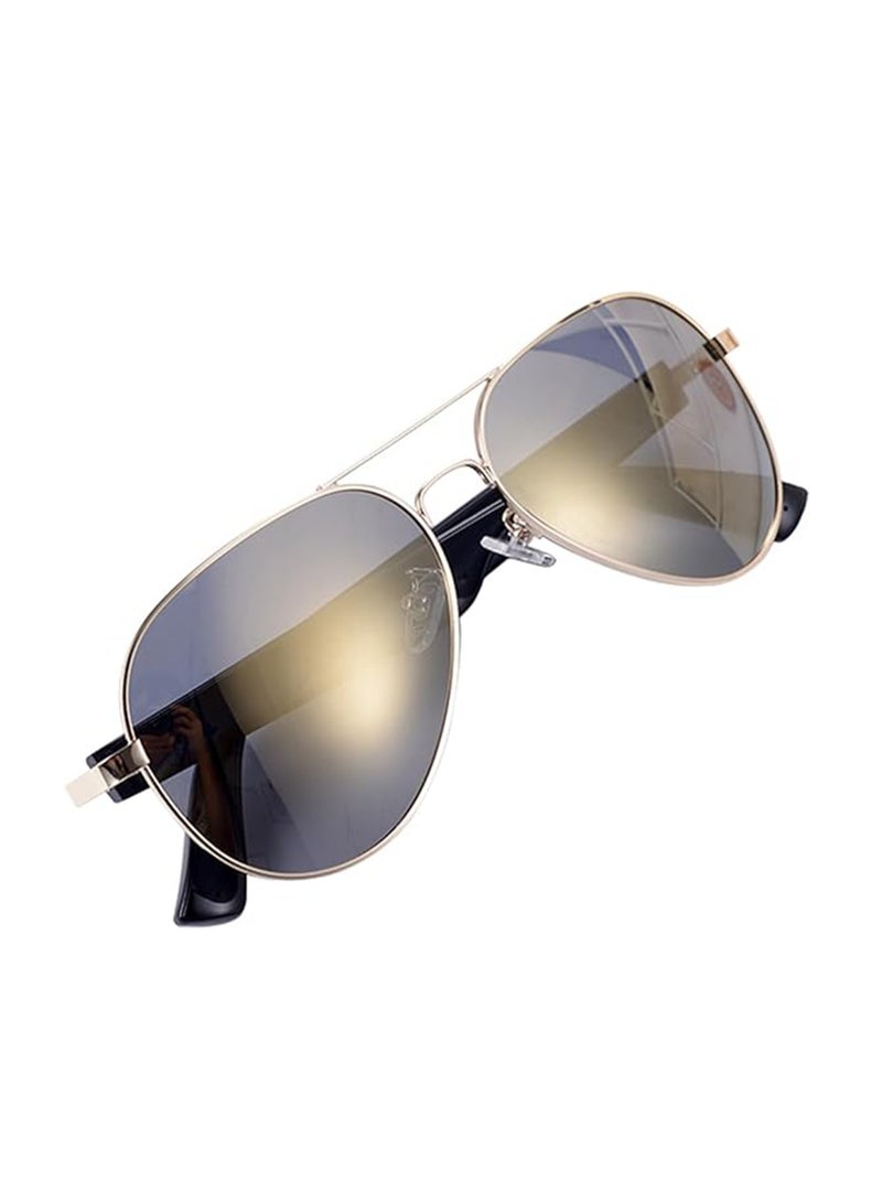 نظارات بلوتوث ذكية MZ01 للاستماع إلى الموسيقى والتحدث، نظارات شمسية، حماية من الأشعة فوق البنفسجية، شحن سريع، عدسات مستقطبة للقيادة (الزئبق) - Image 1