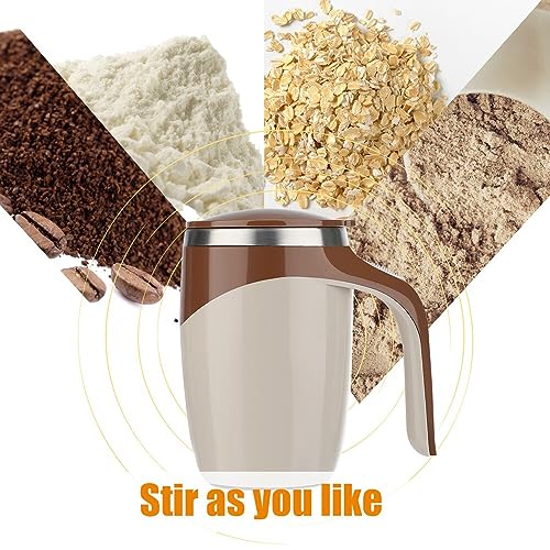 Maharsh Automatic Magnetic Stirring Coffee Mug, Rotating Home Office Travel Mixing Cup Suitable For Coffee, Milk, Cocoa And Other Beverages (Rechargable White), 380 ML - Image 5