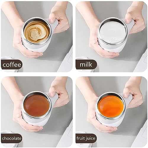 Maharsh Automatic Magnetic Stirring Coffee Mug, Rotating Home Office Travel Mixing Cup Suitable For Coffee, Milk, Cocoa And Other Beverages (Rechargable White), 380 ML - Image 4