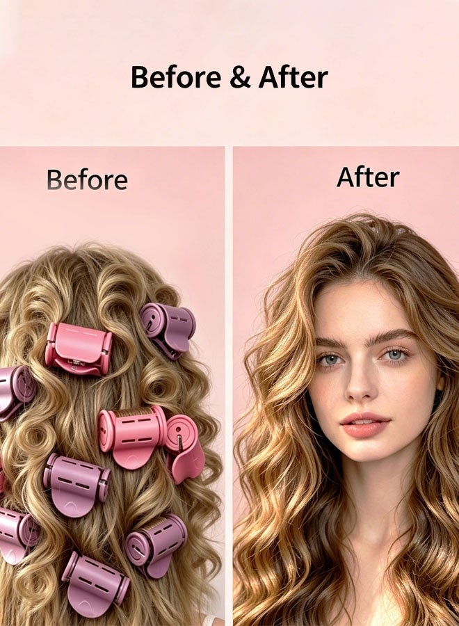 DSP Hair Rollers,Fast Heat Roller for Long,Medium & Short Hair, 6 Ceramic Flocked 23mm and 4 28mm Heated Hair Rollers with Clips, for Women, Volume & Curls - Image 4