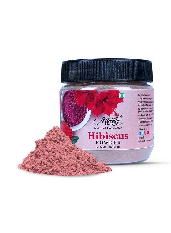 Mirintz 100% Natural Hibiscus Powder |(100 gms) Dried Hibiscus Flower for Skin & Haircare | Lily of the Valley Herbs for Hair Growth | Hibiscus Flowers Organic for Face Mask | Hibiscus Flowers for Hair - Image 1