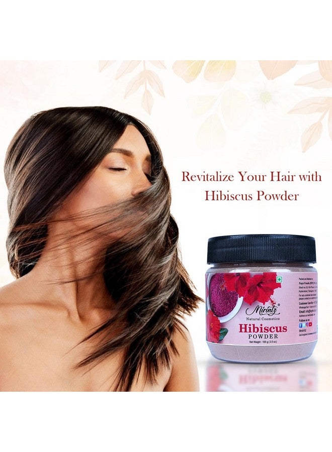 Mirintz 100% Natural Hibiscus Powder |(100 gms) Dried Hibiscus Flower for Skin & Haircare | Lily of the Valley Herbs for Hair Growth | Hibiscus Flowers Organic for Face Mask | Hibiscus Flowers for Hair - Image 2