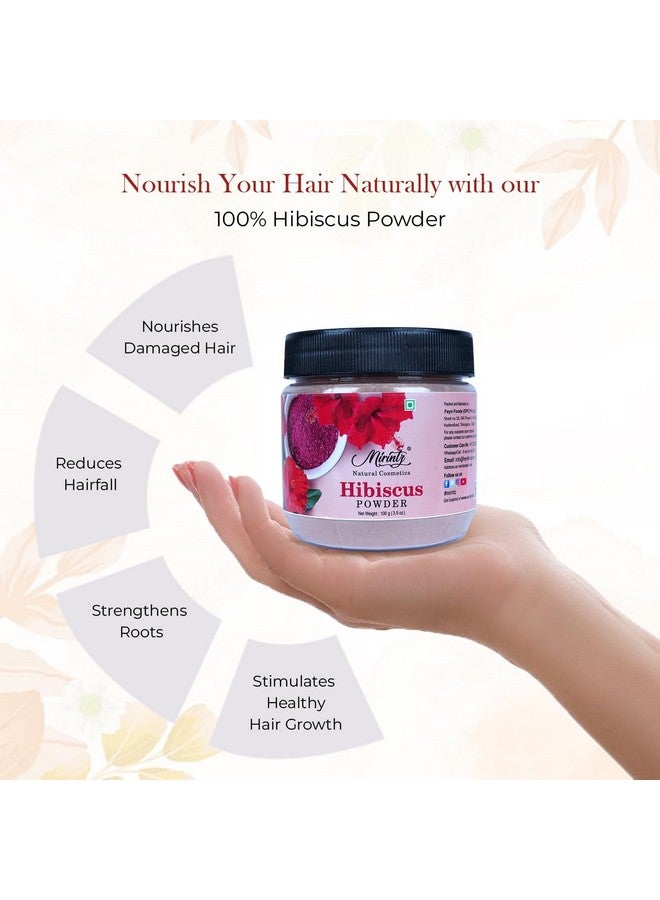 Mirintz 100% Natural Hibiscus Powder |(100 gms) Dried Hibiscus Flower for Skin & Haircare | Lily of the Valley Herbs for Hair Growth | Hibiscus Flowers Organic for Face Mask | Hibiscus Flowers for Hair - Image 3