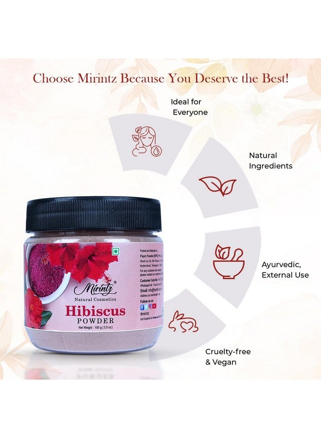 Mirintz 100% Natural Hibiscus Powder |(100 gms) Dried Hibiscus Flower for Skin & Haircare | Lily of the Valley Herbs for Hair Growth | Hibiscus Flowers Organic for Face Mask | Hibiscus Flowers for Hair - Image 5