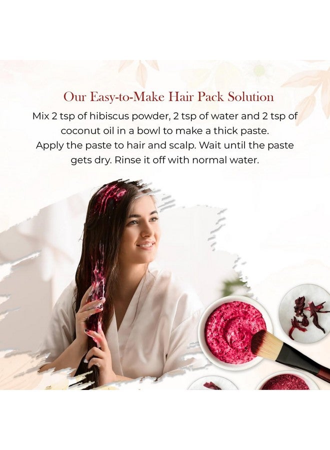 Mirintz 100% Natural Hibiscus Powder |(100 gms) Dried Hibiscus Flower for Skin & Haircare | Lily of the Valley Herbs for Hair Growth | Hibiscus Flowers Organic for Face Mask | Hibiscus Flowers for Hair - Image 4