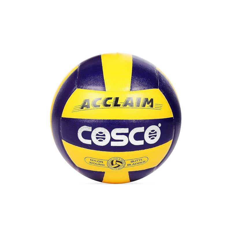 COSCO Acclaim Faux Leather, Nylon Volleyball, Size 4, (Multicolour) - Image 1