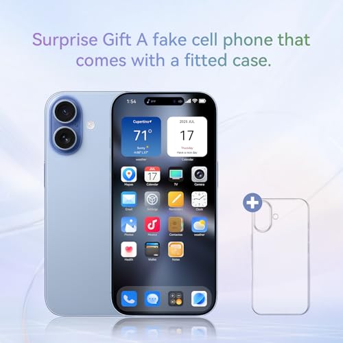 Blue Union 1:1 Simulation Fake Dummy Phone, Looks Like The Real Phone 17, Display Prop Non-Working Decoy Replica with Transparent Case for Exhibition & Play (Blue) - Image 3
