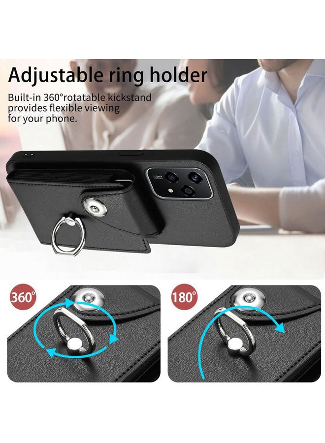 اس-توب جراب لهاتف Honor 200 Lite 5G Global Organ Card Bag Ring Holder جراب هاتف مع حبل طويل - Image 4